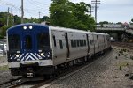 Inbound commuter approaches the station